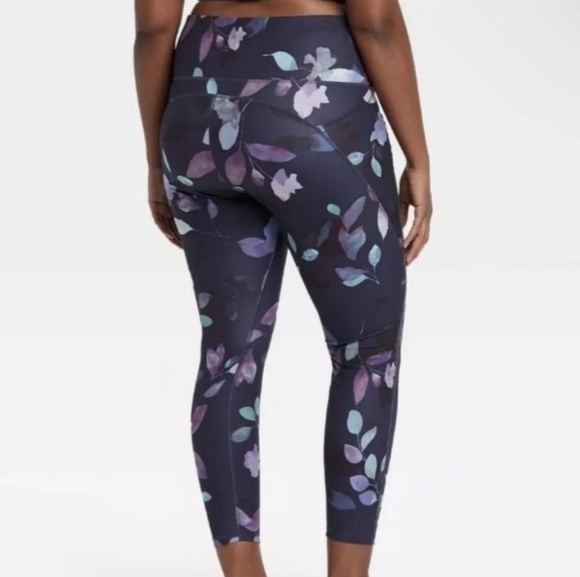 All In Motion Contour Power Waist Floral Women's Leggings - Picture 2 of 7